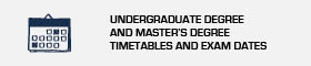 Horarios y exámenes de Grados y Másters