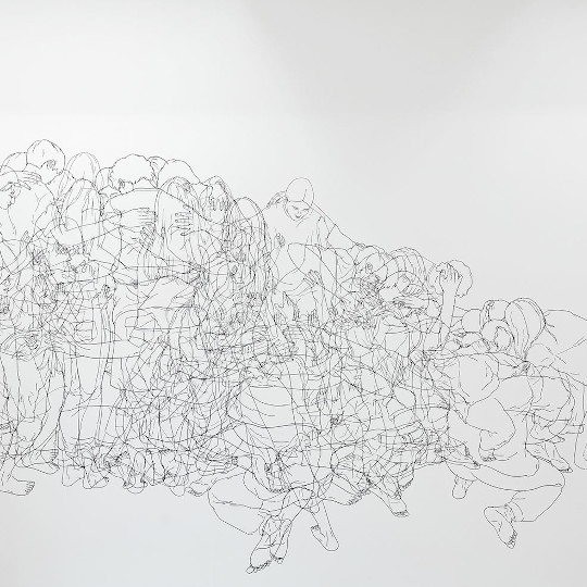 Drawing group people