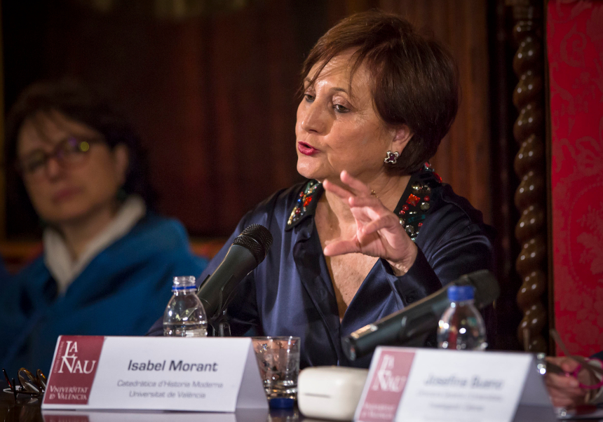 Isabel Morant en el Paraninfo. Archive photo.