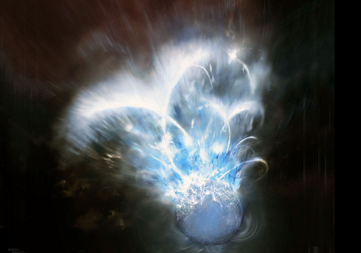 Un instante en la erupción del magnetar