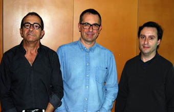 From left to right: Francesc Torres, Gil-Manuel Hernàndez and Joaquim Rius.
