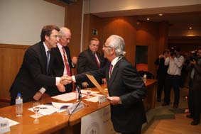 Antonio Pellicer, during the appointment ceremony as a new academician in Academia Médica-Quirúrgica Española.