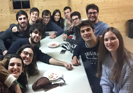 Students' representatives in the Trobada of 2018 in Ontinyent.