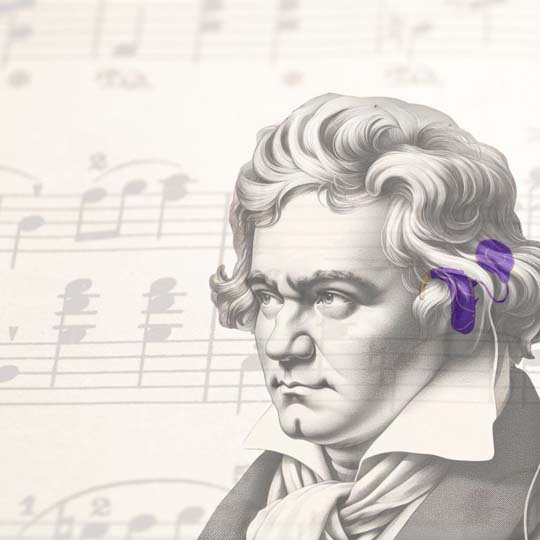 Dibujo cabeza de Beethoven