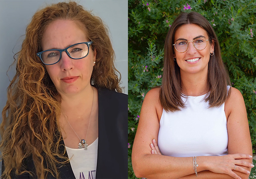 De izquierda a derecha: Diana Marín e Isabel Vidal, profesoras de la Universitat de València.