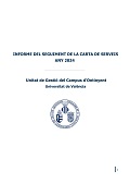 Imatge de la coberta de l'Informe seguiment 2024 de la carta de serveis de la Unitat de campus d'Ontinyent