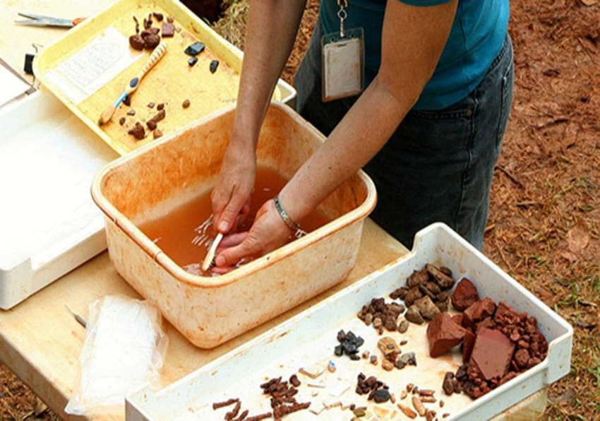 Trabajos de arqueología