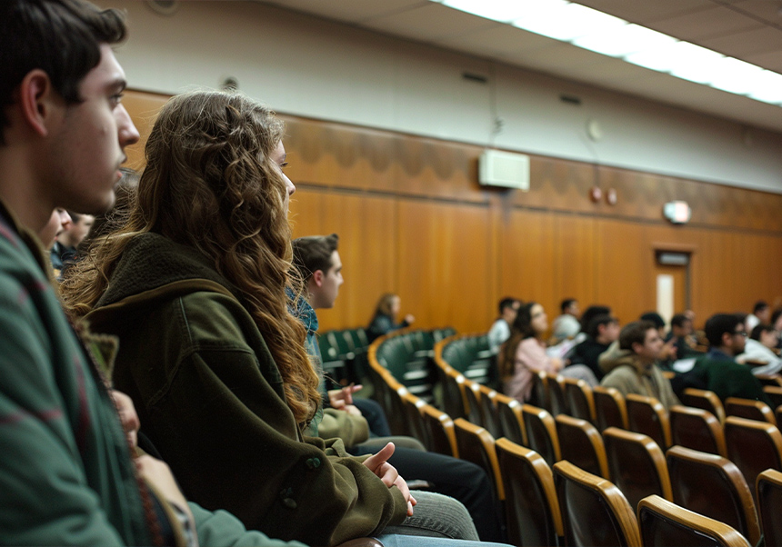 People at a lecture
