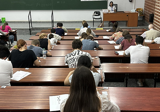 Picture from the archive of the level test from the Chinese exams