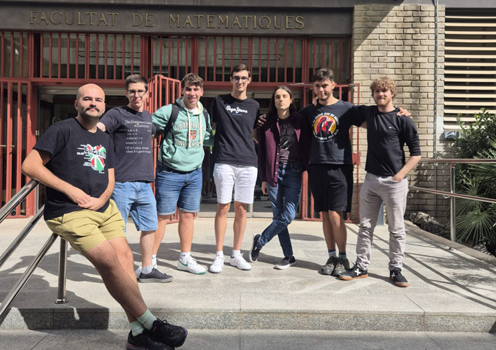 Dreta a esquerra: Marc Caballer, Altaïr Escrihuela, Miguel Rodríguez, Pablo Faus, Vicent Anton, Marc Girona, Rufino López