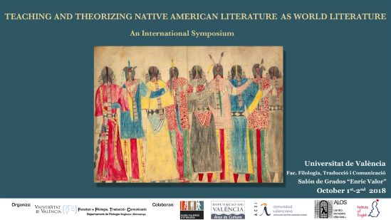 Poster Teaching and Theorizing Native American Literature as World Literature Symposium UVEG 2018 - imatge 0
