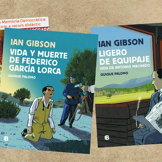 Detalle del cartel, portadas de libros