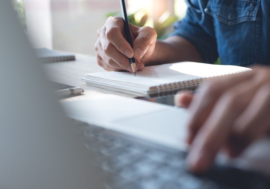 person writing