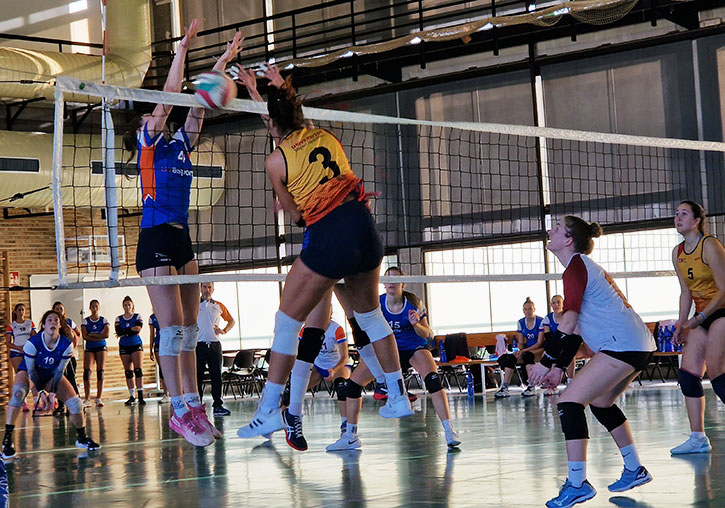 Partido de voleibol femenino