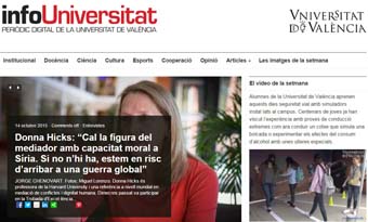 InfoUniversitat’s Front Page.