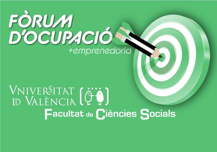 Imatge gràfica del Fòrum d'Ocupació i Emprenedoria de la Facultat de Ciències Socials.