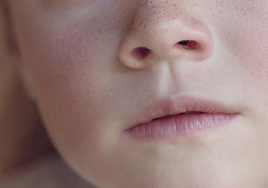 Detail shot of a child's face