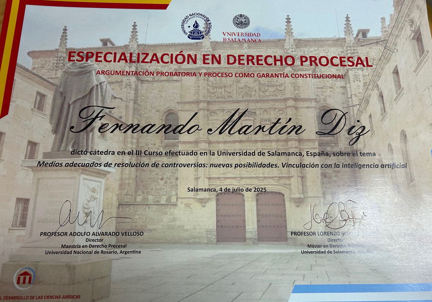Course certificate