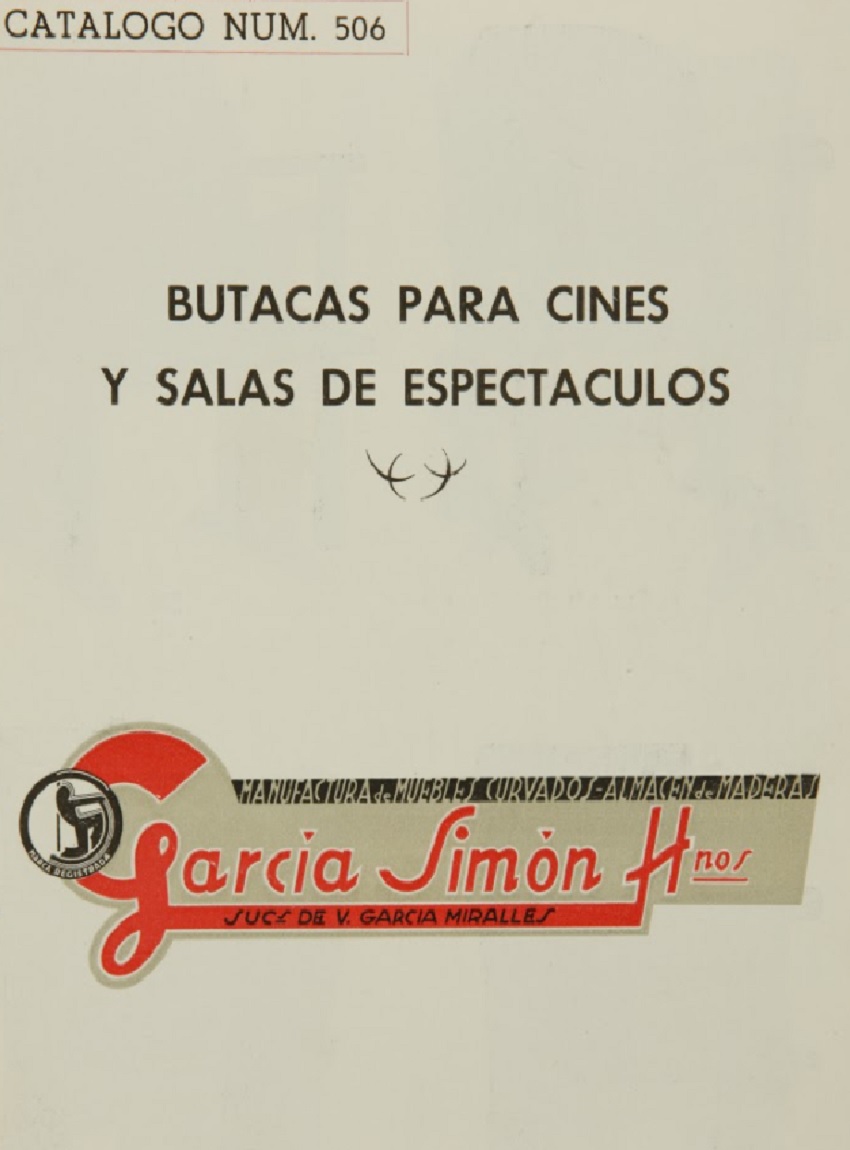Catàleg 506 Butacas para cines y salas de espectáculos de García Simón Hermanos