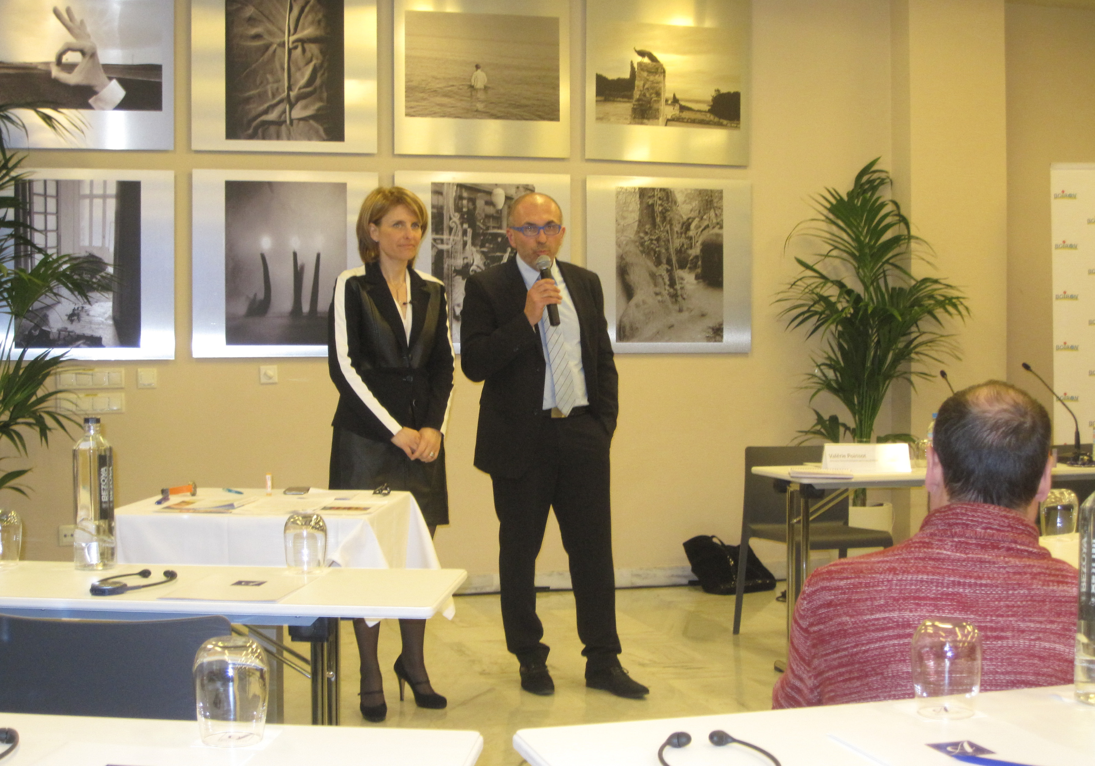 Valérie Poinsot, General Director of Boiron Laboratories, at the press conference