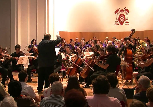 La Orquesta de la Universidad de Alcalá, con dirección de Pablo Gastaminza.