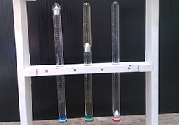 Caída de un sólido en fluidos - Fig. 1. Montaje experimental