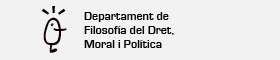 Banner del departament de filosofía del dret, moral i política