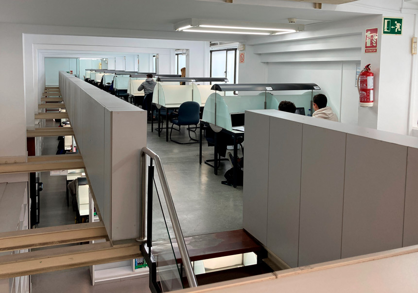 Construction of four study rooms in the library of the Faculty of Psychology and Speech Therapy