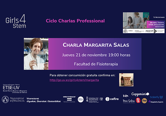 Charla Margarita Salas. II Charla Girls4STEM Professional