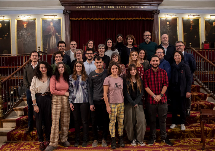 Guardonats, finalistes i representants de l’organització dels Premis UV d’Escriptura de Creació / Miguel Lorenzo