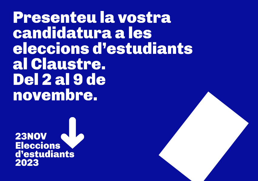 Presentació de candidatures a les eleccions d’estudiants 2023