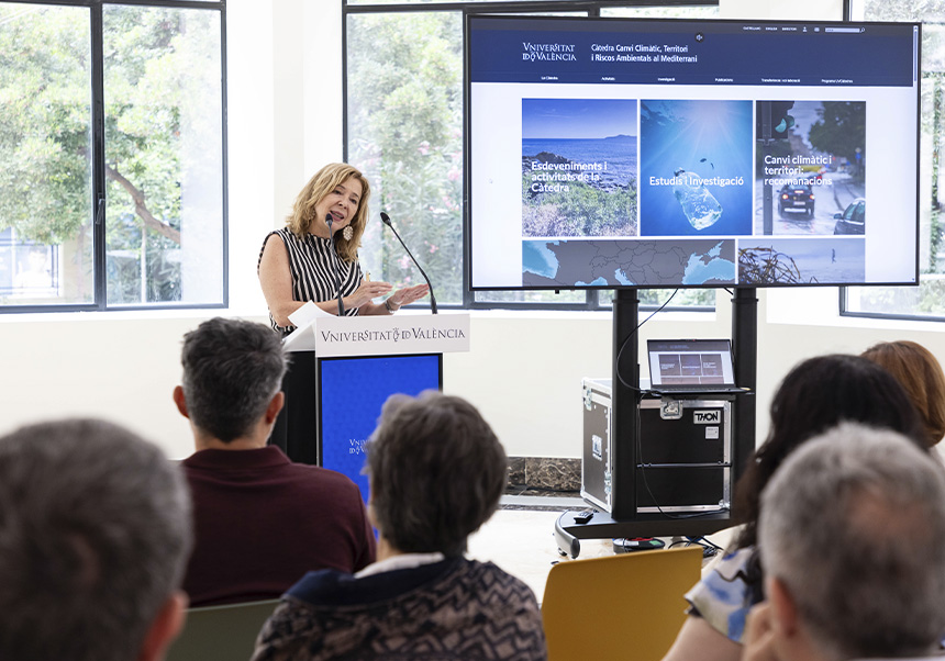 Ana Camarasa, during the presentation.