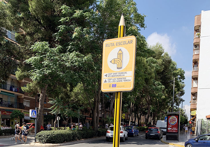 Señalización ruta escolar