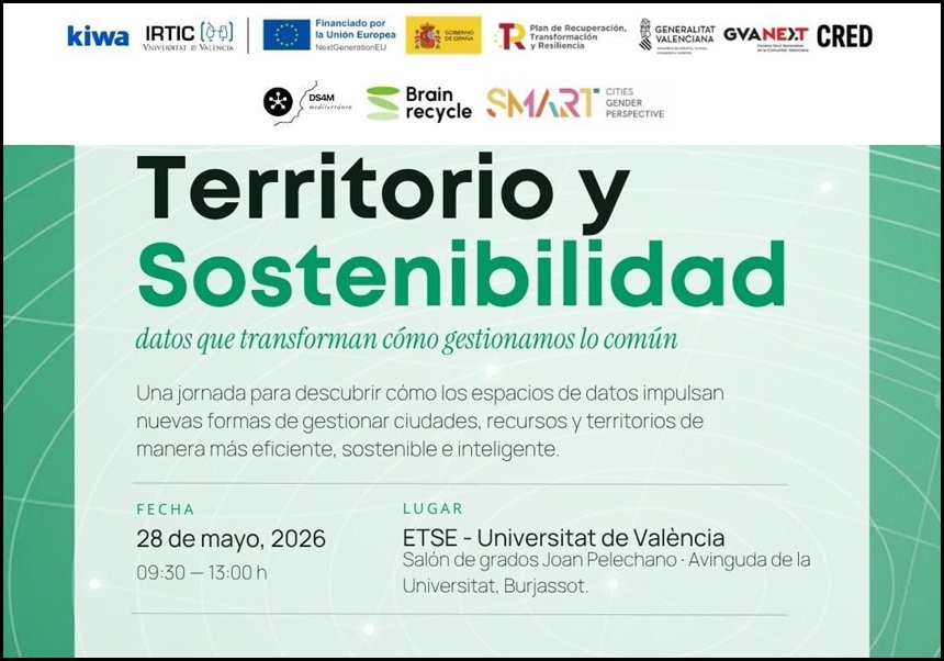 El congreso «Territorio y Sostenibilidad» se celebrará el 28 de mayo