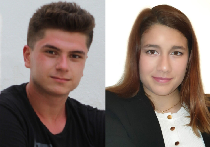 Lorena García and Yeray López, students of Chemistry of the University of Valencia.