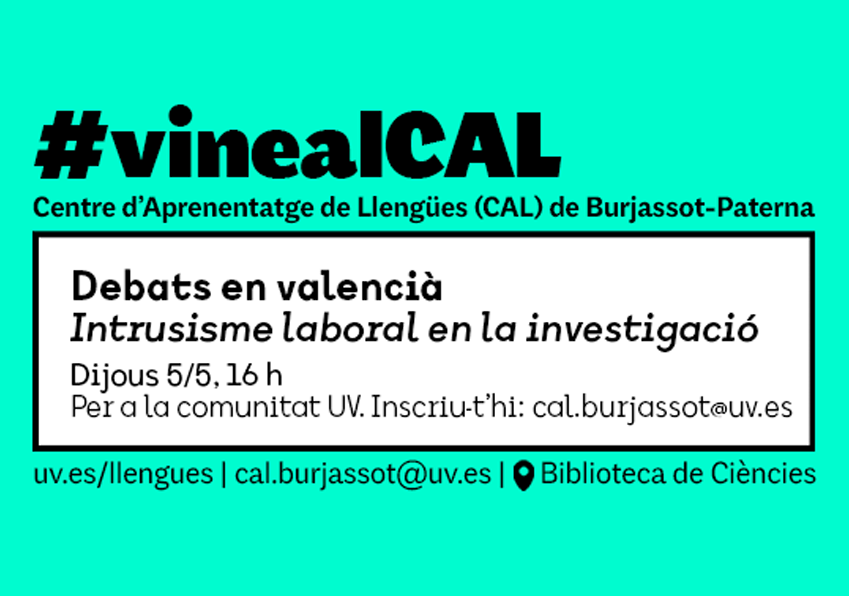 Debats en valencià amb experts al CAL de Burjassot-Paterna