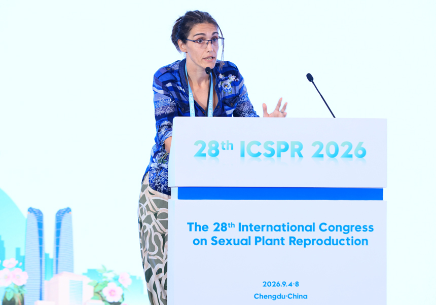 María Flores during her speech