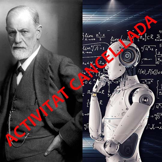 Foto de Sigmund Freud y de un robot delante de una ecuación