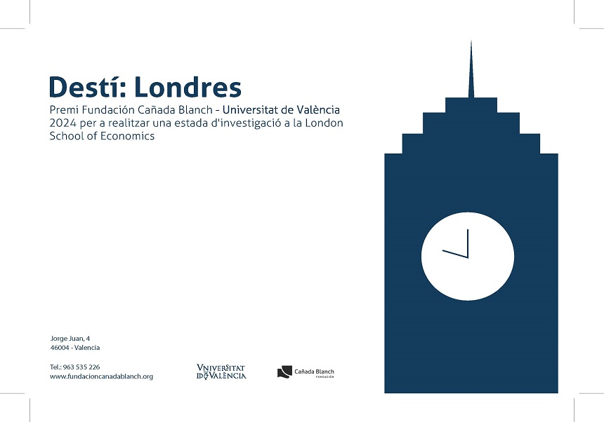 Destí: Londres - Premi Fundación Cañada Blanch - UV 2024 per a realitzar una estada d'investigació a la London School of Economics