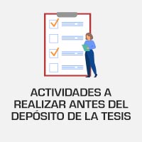 Actividades a realizar antes del depósito de la tesis