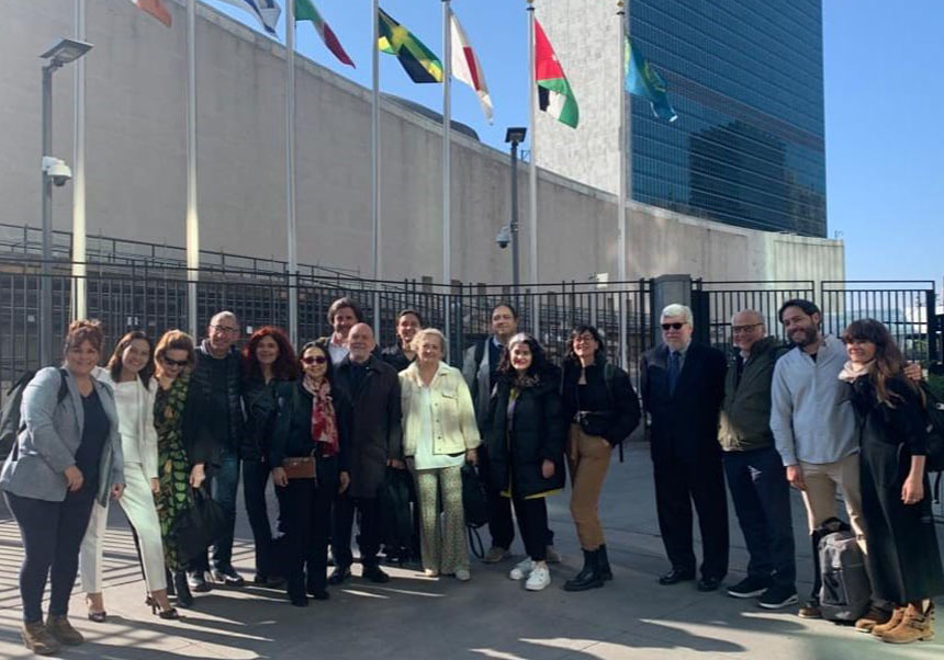 Spanish delegation on Mother Earth Day of the United Nations Organization.