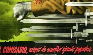 Cartell, un braç i baionetes