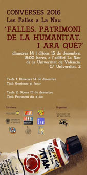 Cartell de ‘Les converses Les Falles a La Nau’ 2016.