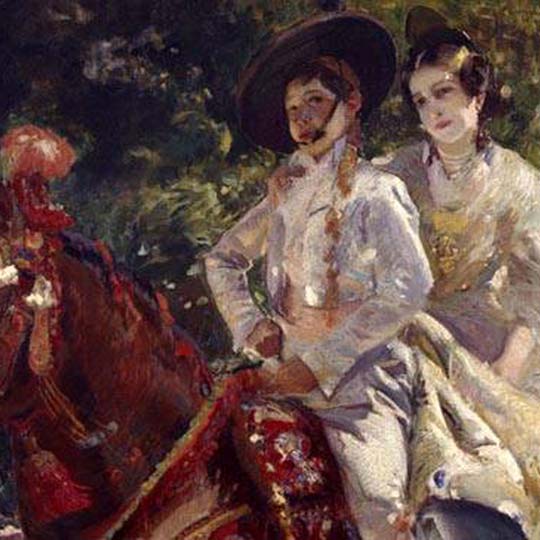 Detalle del cuadro de Sorolla Grupa valenciana