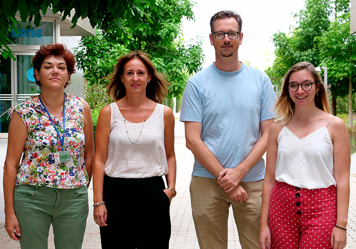 María Jesús Rodríguez (IATA-CSIC), Patricia Martorell (ADM Biopolis), Manel Porcar (I2SysBio i Darwin Bioprospecting Excellence) i Kristie Tanner (Darwin Bioprospecting Excellence)