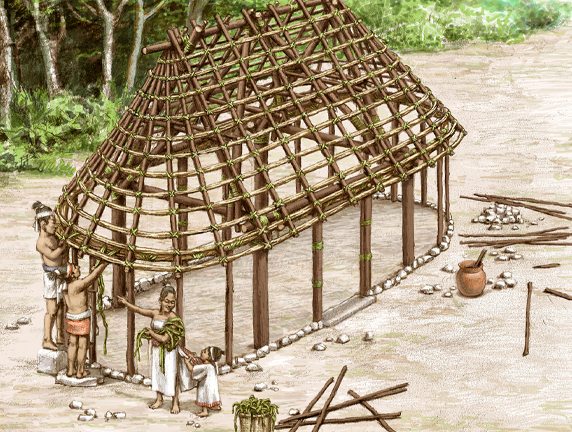 Construint una casa maia - imatge 0