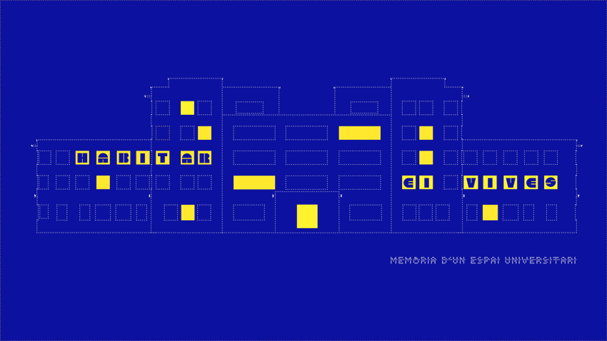 Imagen punteada de la fachada del colegio mayor Luís Vives