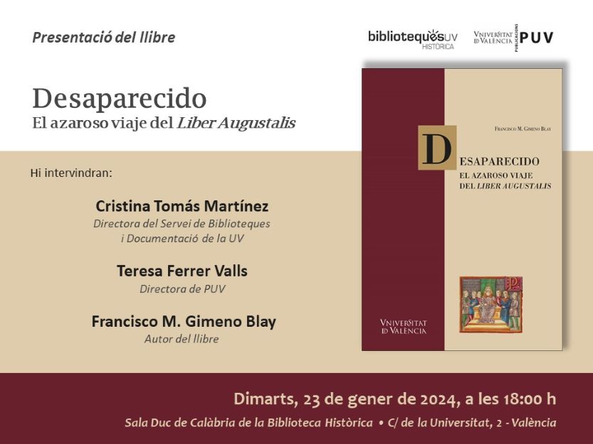 Invitació presentació llibre Desaparecido