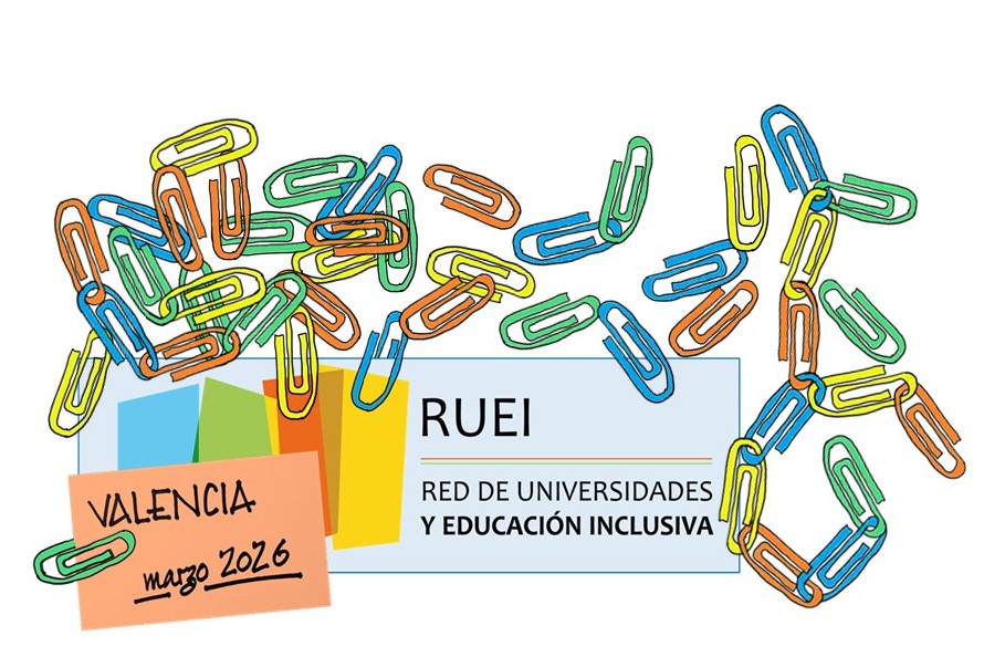 Logo del congrés de RUEI indicant que es celebrarà a València en març de 2026