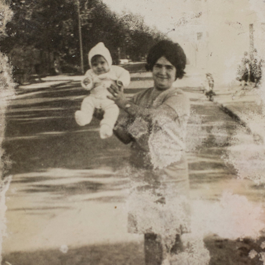 Foto antiga de dona amb xiquet